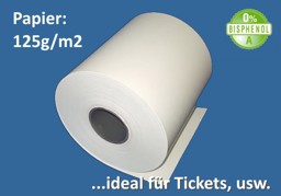 Vedere dettagli per Rotolo termico 80mm / 32m (Ø 80mm) nucleo 25mm, 120g/m2 senza fenolo! Immagine di Rotolo termico 80mm / 32m (Ø 80mm) nucleo 25mm, 120g/m2 senza fenolo!