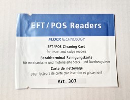 Picture of Cleaning card in credit card format, moist